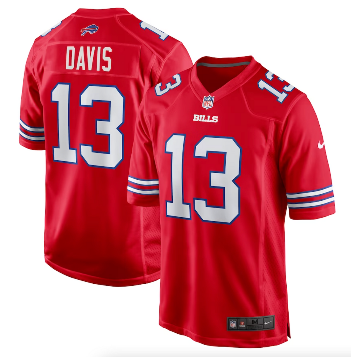 Men's Buffalo Bills Gabe Davis Nike Red Alternate Game Jersey