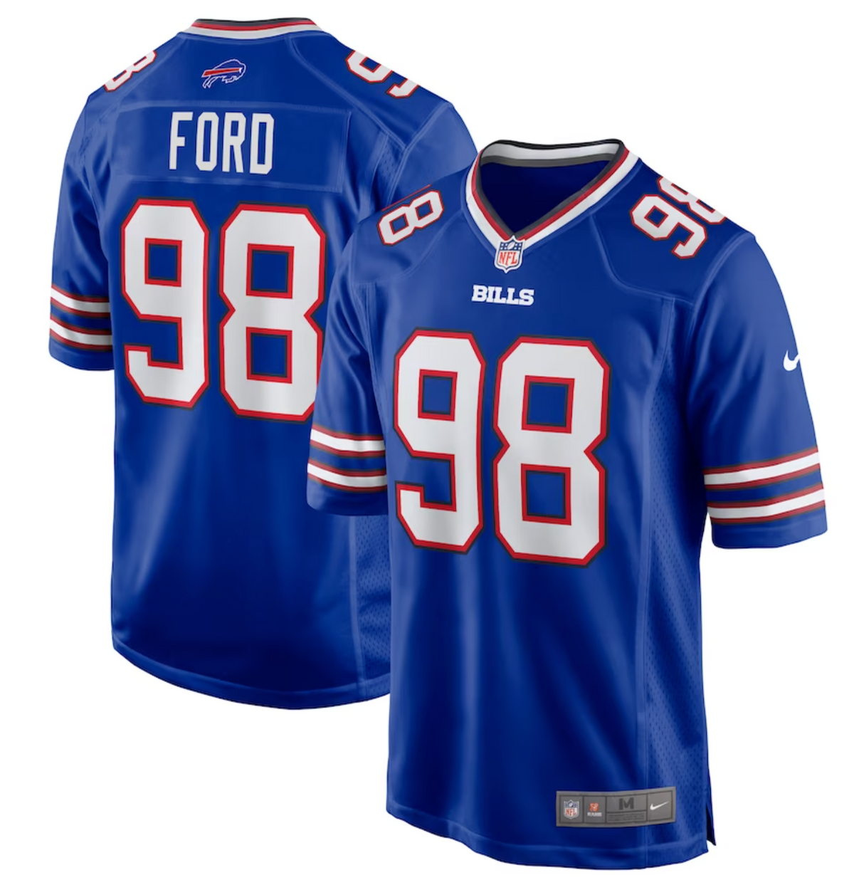 Men's Buffalo Bills Poona Ford Nike Royal Home Game Jersey