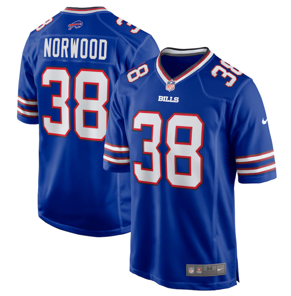 Men's Buffalo Bills Tre Norwood Nike Royal Team Game Jersey