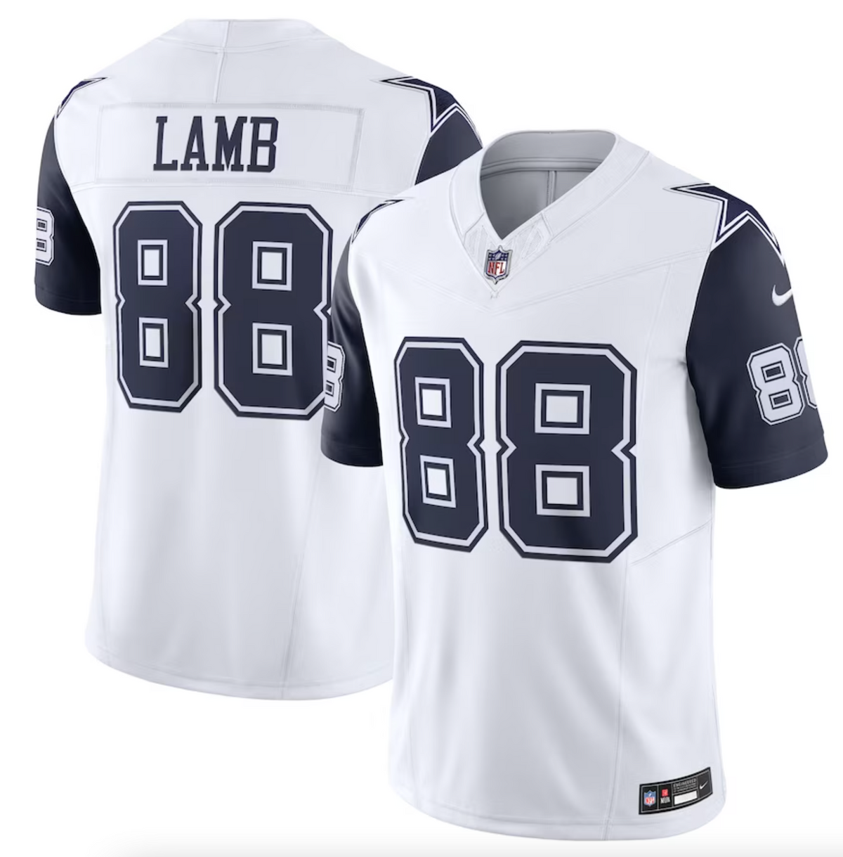 Men's Dallas Cowboys CeeDee Lamb Nike White Vapor F.U.S.E. Limited Jersey