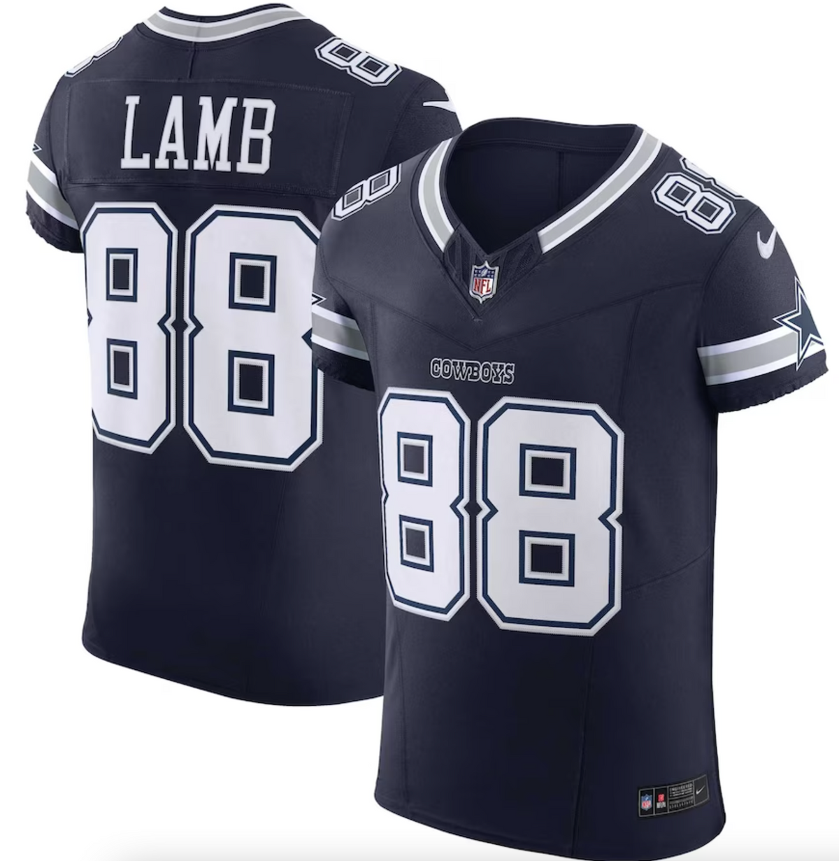 Men's Dallas Cowboys CeeDee Lamb Nike Navy Vapor F.U.S.E. Elite Jersey