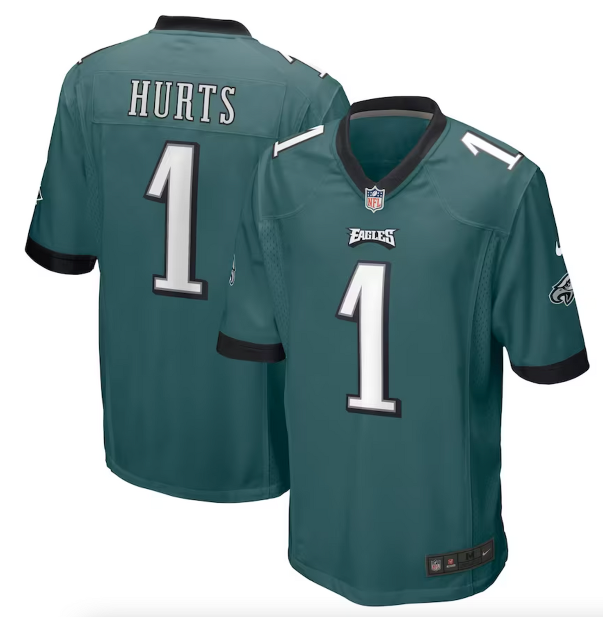 Men's Philadelphia Eagles Jalen Hurts Nike Midnight Green Player Jersey