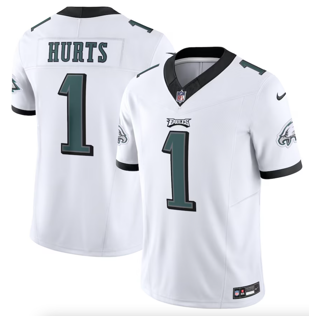 Men's Philadelphia Eagles Jalen Hurts Nike White Vapor F.U.S.E. Limited Jersey