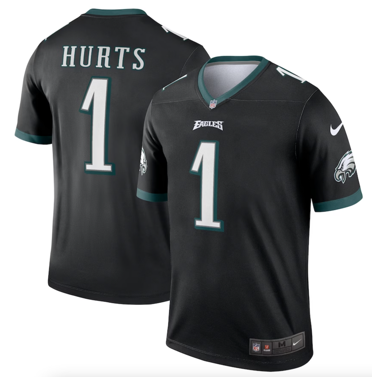 Men's Philadelphia Eagles Jalen Hurts Nike Black Legend Jersey