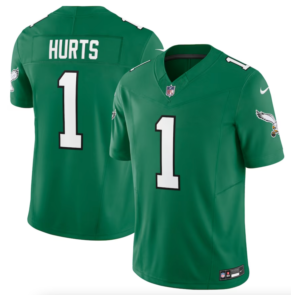 Men's Philadelphia Eagles Jalen Hurts Nike Kelly Green Vapor F.U.S.E. Limited Jersey