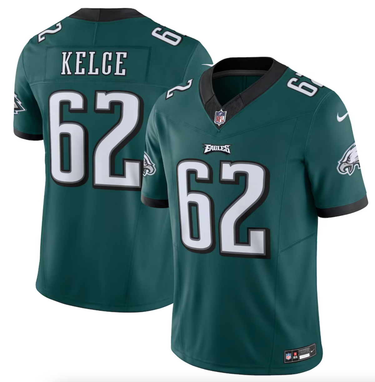 Men's Philadelphia Eagles Jason Kelce Nike Midnight Green Vapor F.U.S.E. Limited Jersey