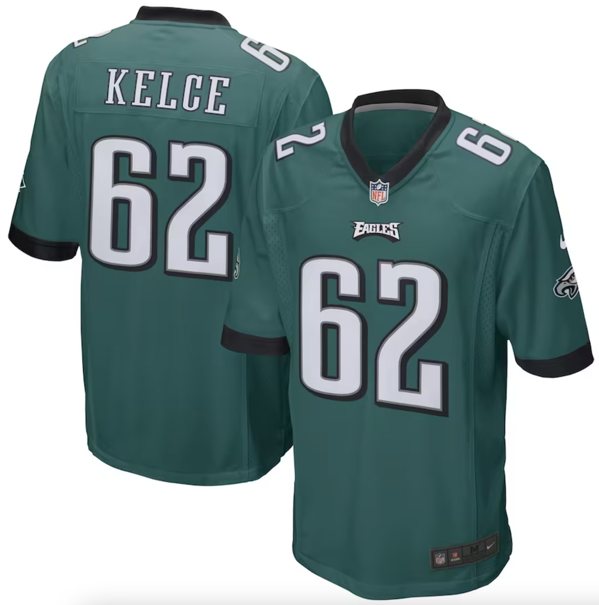 Men's Philadelphia Eagles Jason Kelce Nike Midnight Green Game Jersey