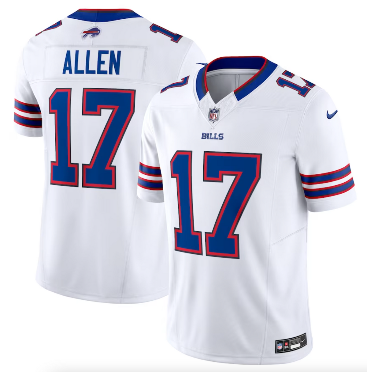 Men's Buffalo Bills Josh Allen Nike White Vapor F.U.S.E. Limited Jersey