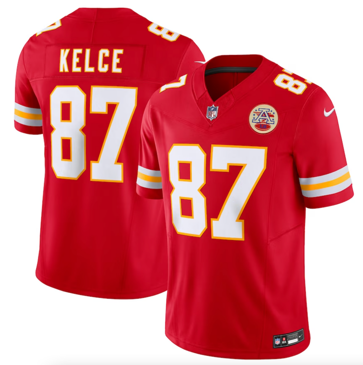 Men's Kansas City Chiefs Travis Kelce Nike Red Vapor F.U.S.E. Limited Jersey