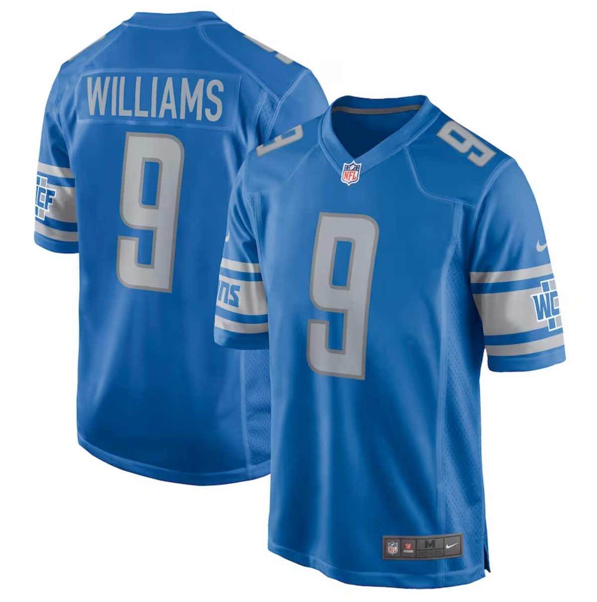 Men's Detroit Lions Jameson Williams Nike Blue Player Game Jersey