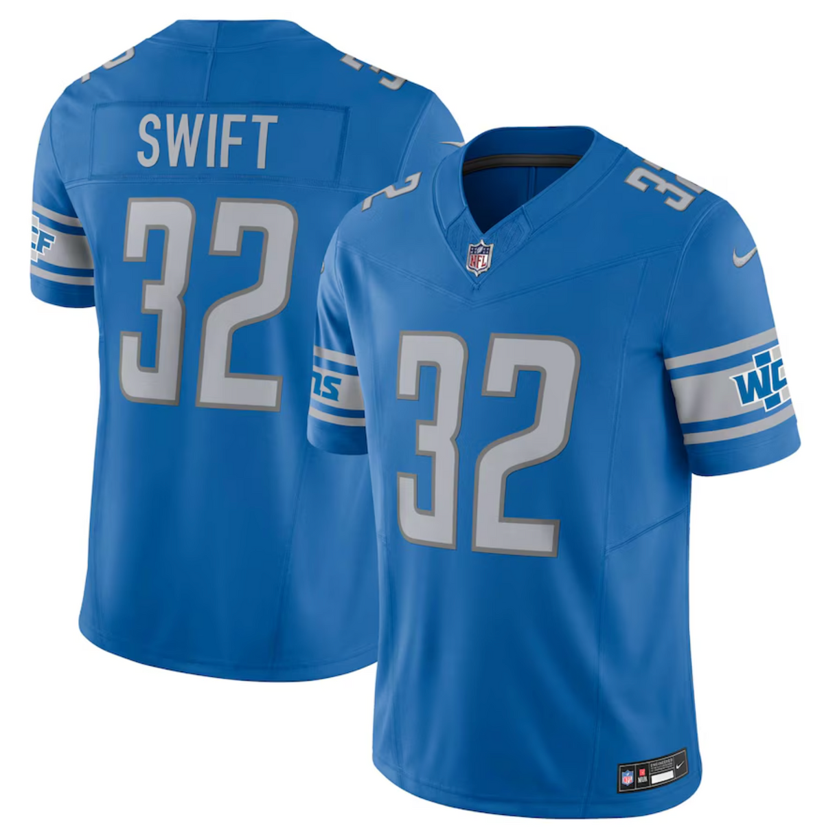 Men's Detroit Lions D'Andre Swift Nike Blue Vapor F.U.S.E. Limited Jersey