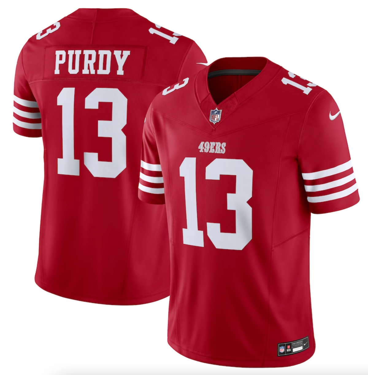 Men's San Francisco 49ers Brock Purdy Nike Scarlet Vapor F.U.S.E. Limited Jersey