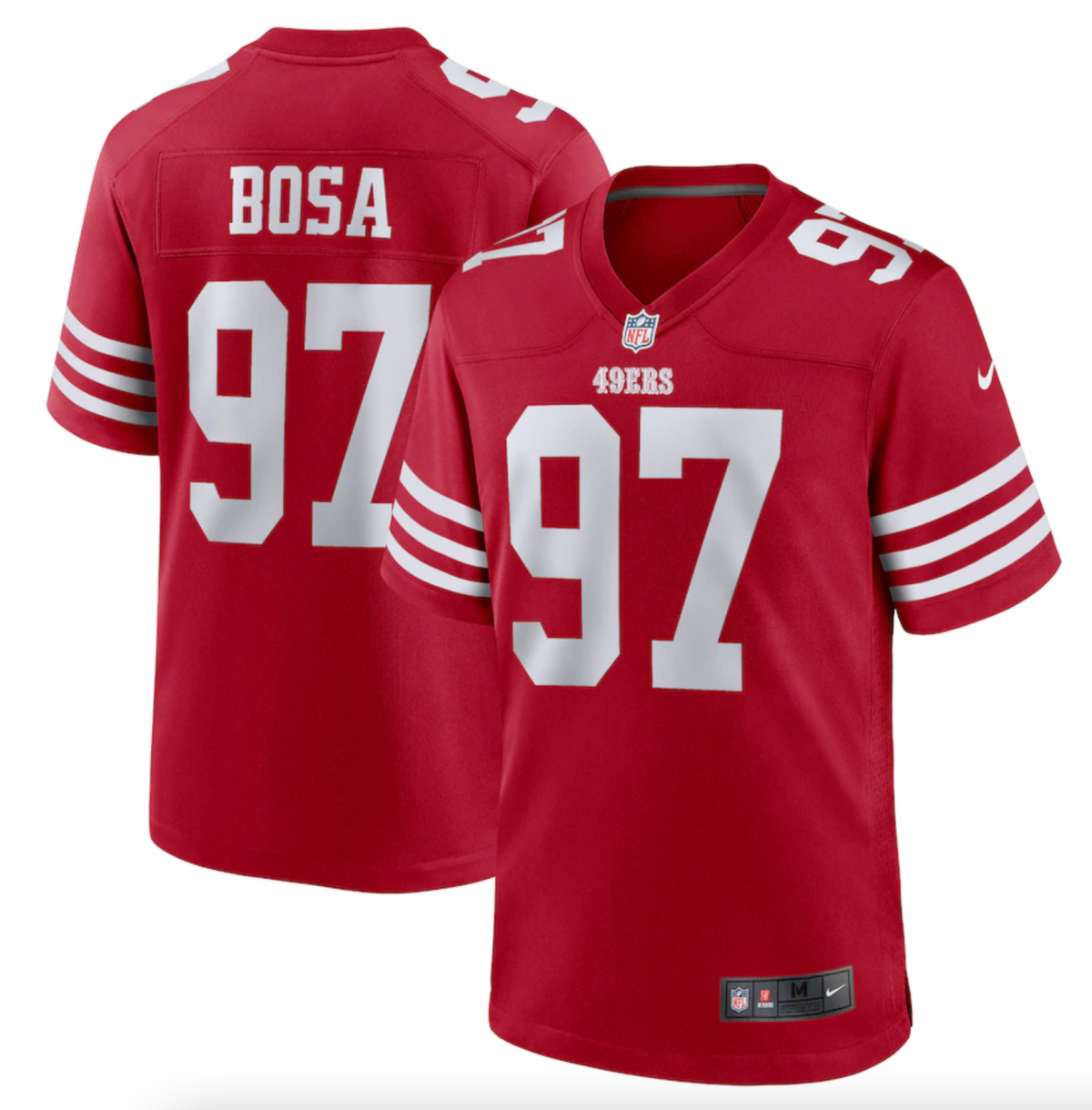 Men's San Francisco 49ers Nick Bosa Nike Scarlet Player Game Jersey