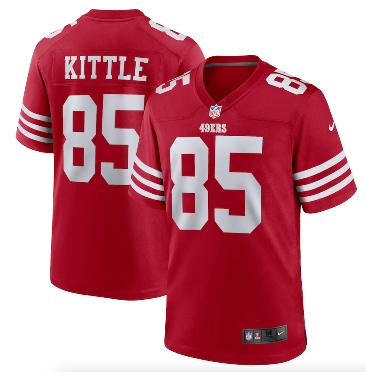 Men's San Francisco 49ers George Kittle Nike Scarlet Player Game Jersey