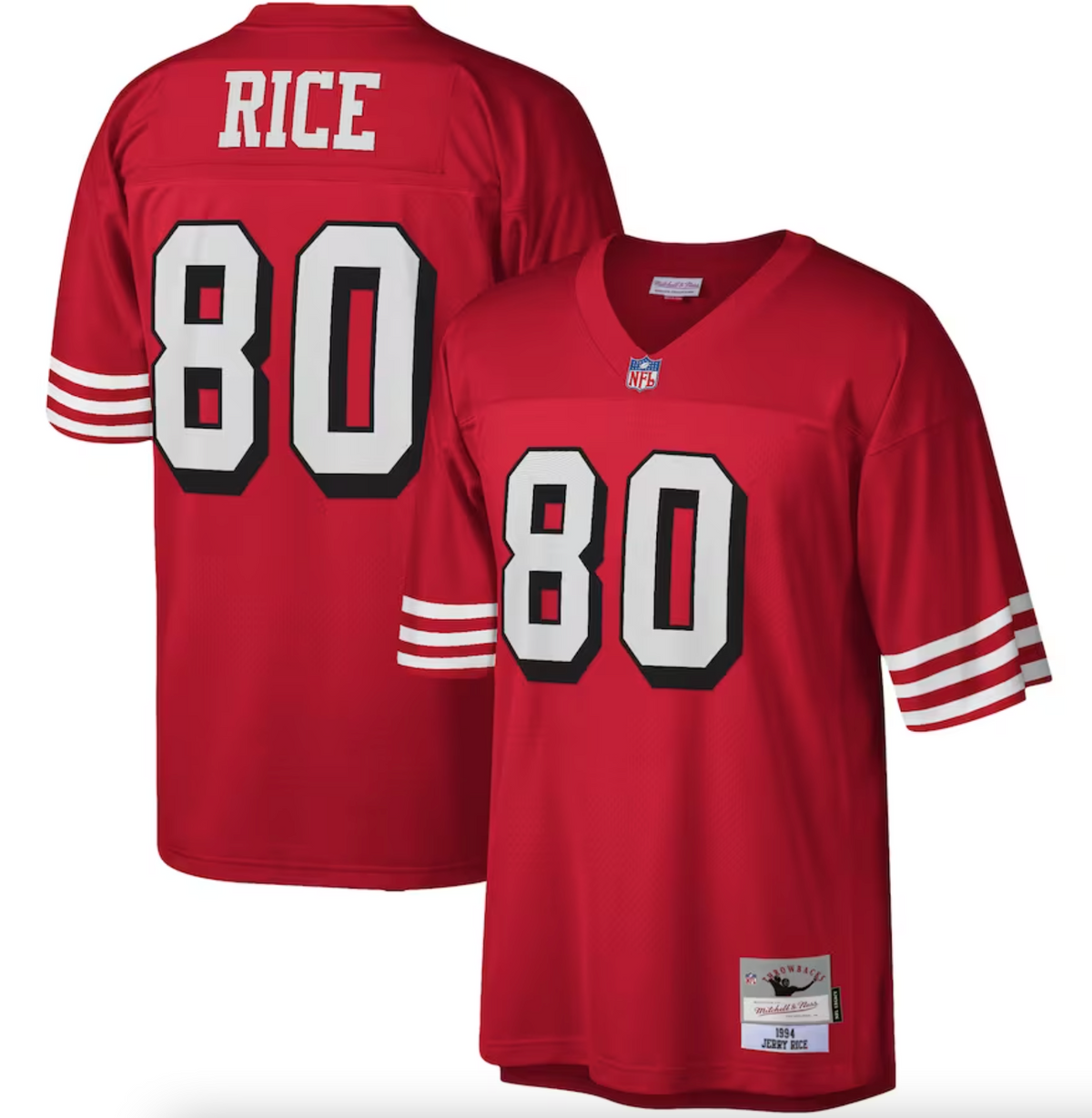 Men's San Francisco 49ers Jerry Rice Mitchell & Ness Scarlet Legacy Replica Jersey