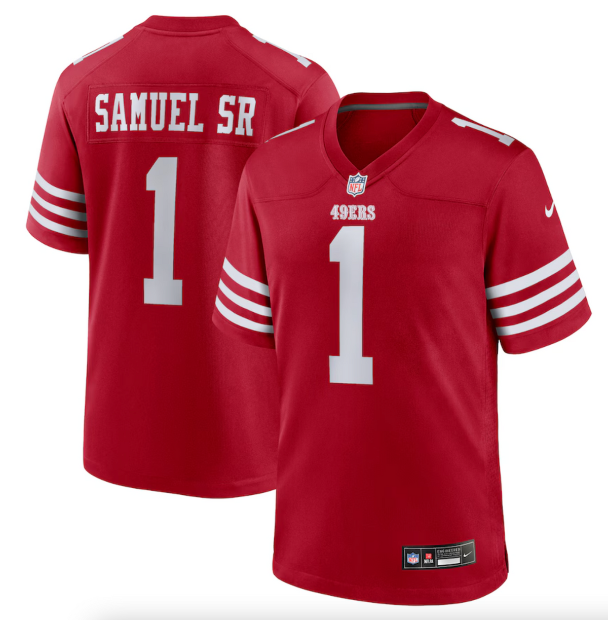 Men's San Francisco 49ers Deebo Samuel Sr Nike Scarlet Men's Nike Game Jersey