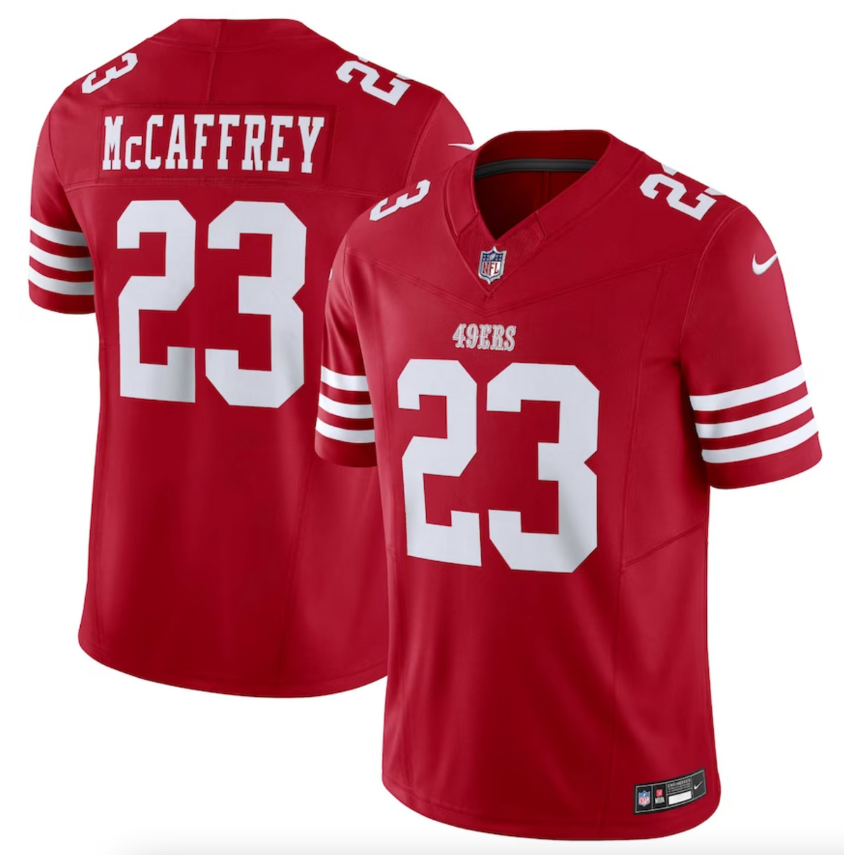 Men's San Francisco 49ers Christian McCaffrey Nike Scarlet Vapor F.U.S.E. Limited Jersey