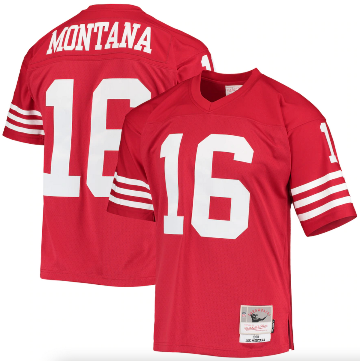 Men's San Francisco 49ers Joe Montana Mitchell & Ness Scarlet Legacy Replica Jersey