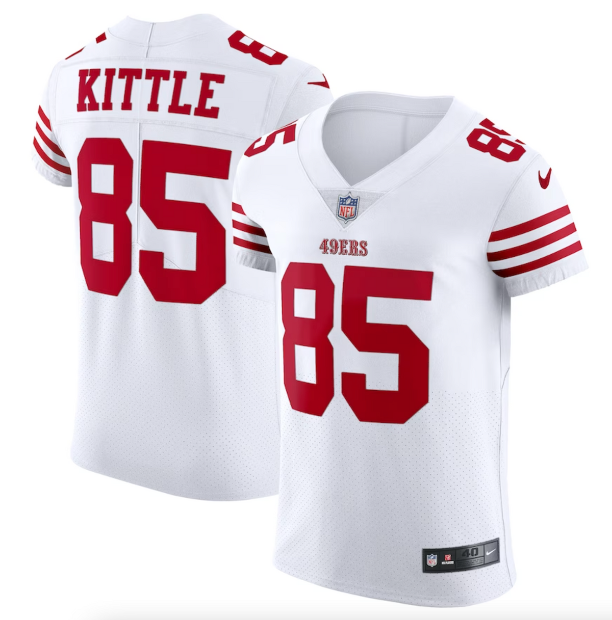 Men's San Francisco 49ers George Kittle Nike White Vapor Elite Jersey