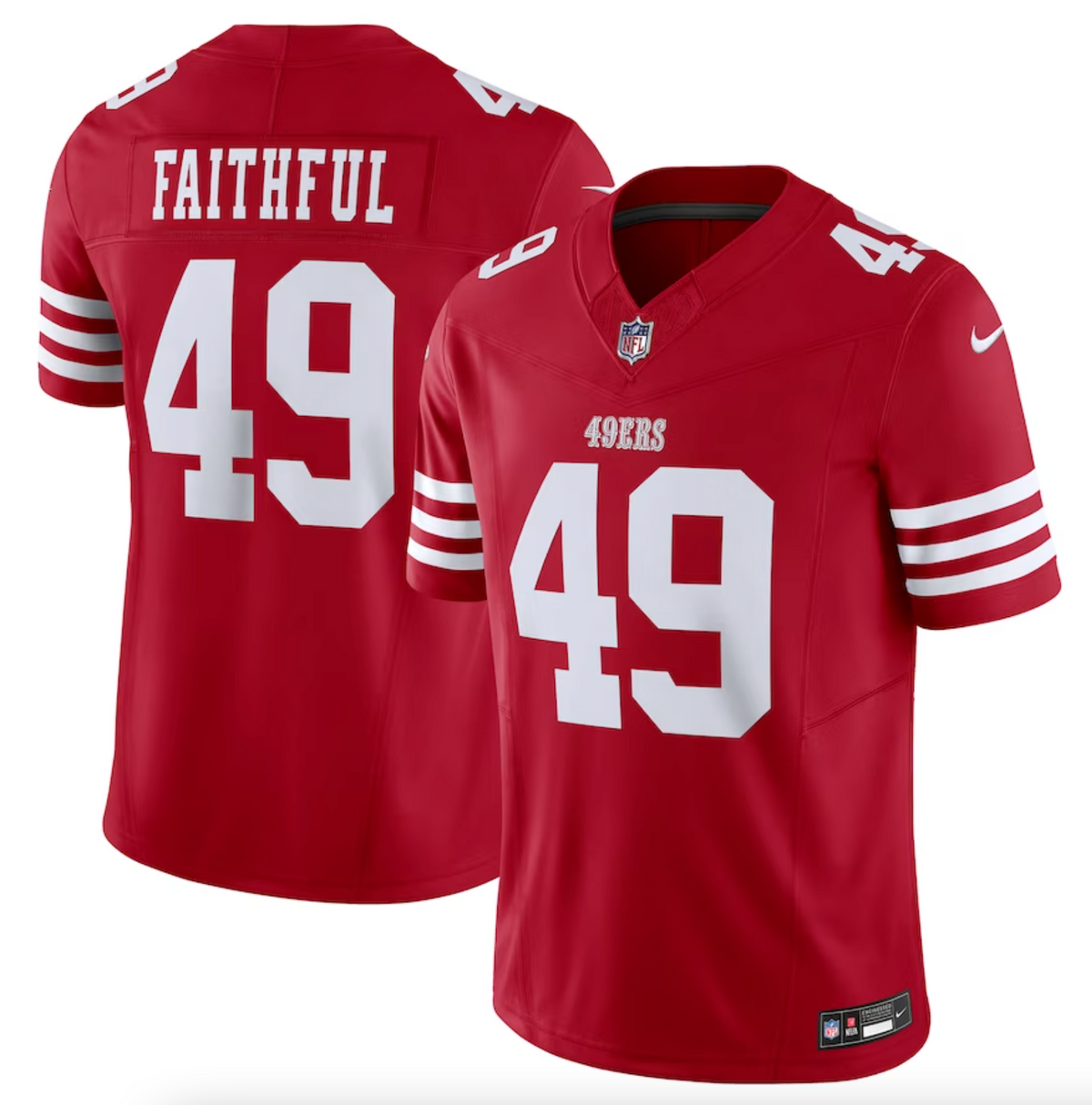 Men's San Francisco 49ers The Faithful Nike Scarlet Vapor F.U.S.E. Limited Jersey