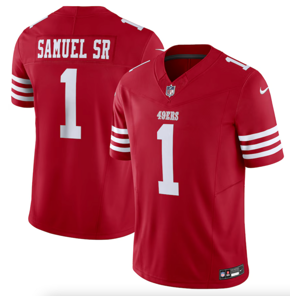 Men's San Francisco 49ers Deebo Samuel Sr Nike Scarlet Vapor F.U.S.E. Limited Jersey