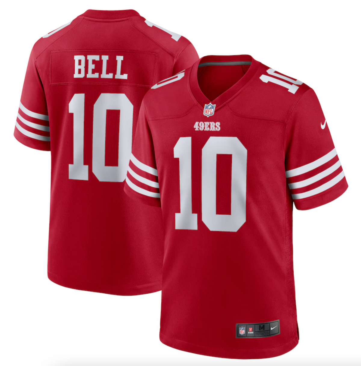 Men's San Francisco 49ers Ronnie Bell Nike Scarlet Team Game Jersey