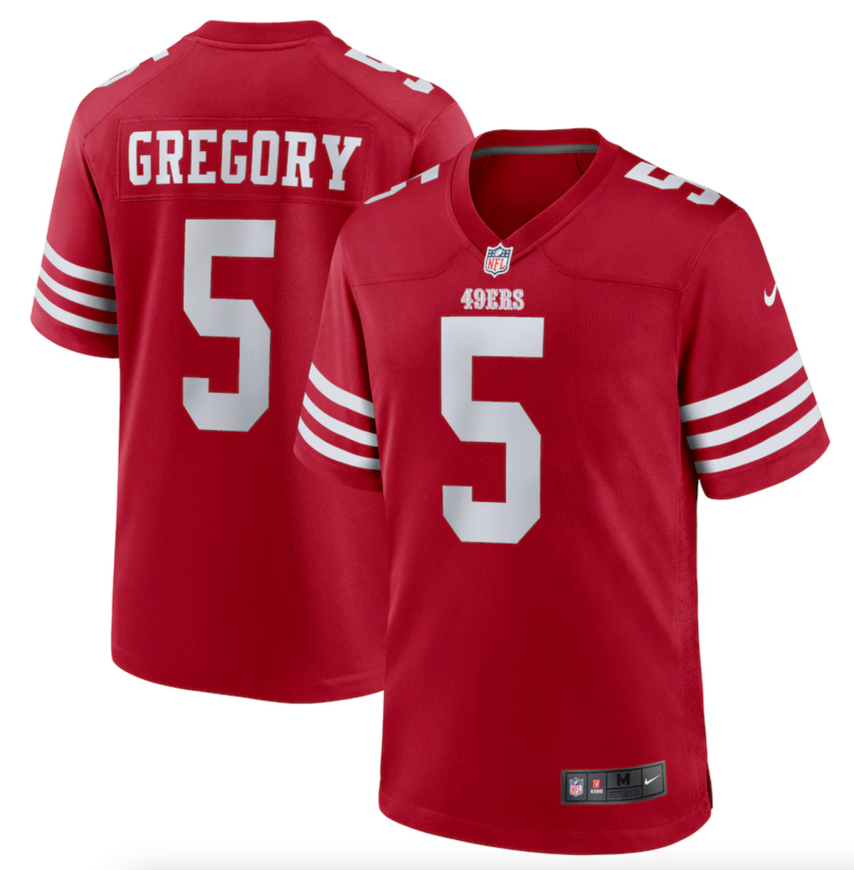 Men's San Francisco 49ers Randy Gregory Nike Scarlet Game Jersey