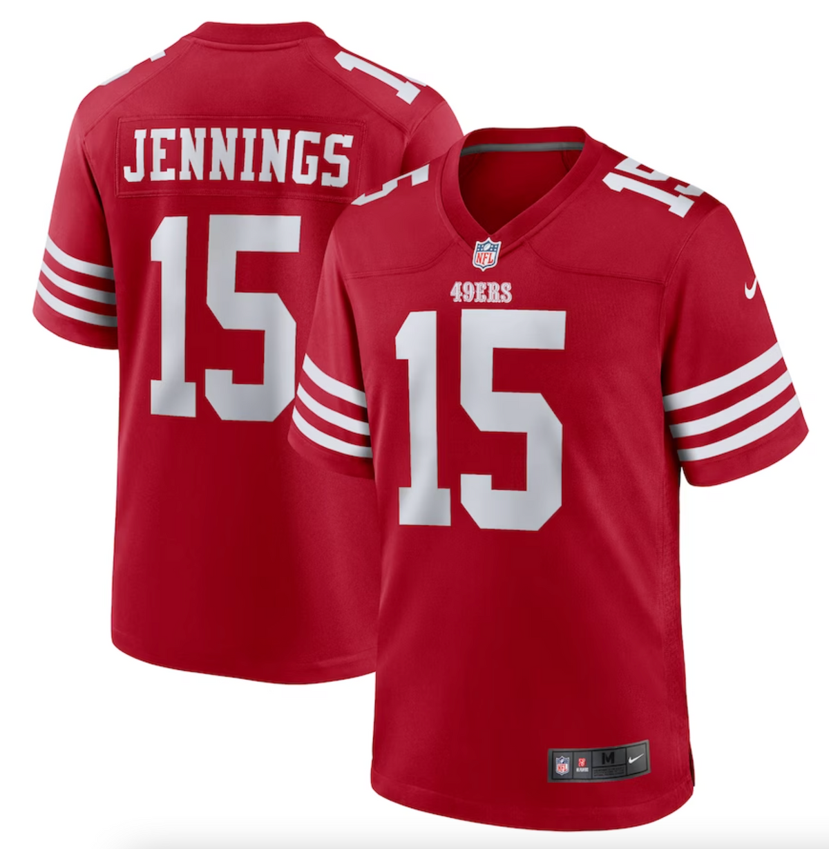 Men's San Francisco 49ers Jauan Jennings Nike Scarlet Game Jersey