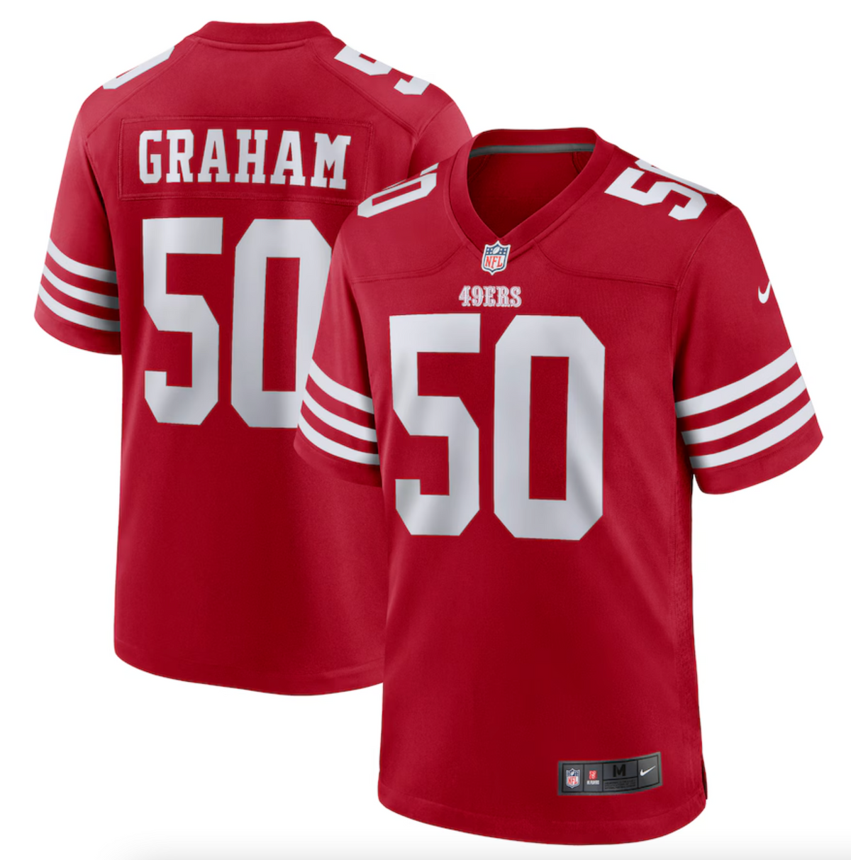 Men's San Francisco 49ers Jalen Graham Nike Scarlet Team Game Jersey