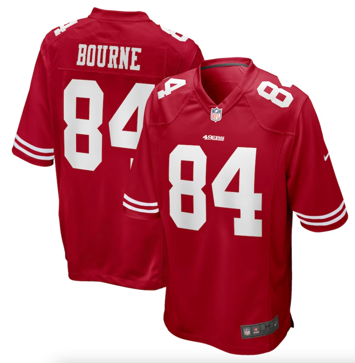 Men's San Francisco 49ers Kendrick Bourne Nike Scarlet Team Game Jersey