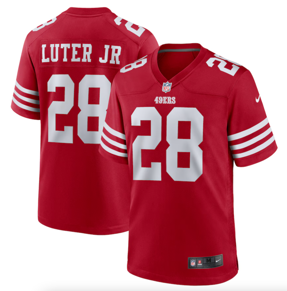 Men's San Francisco 49ers Darrell Luter Jr. Nike Scarlet Game Jersey