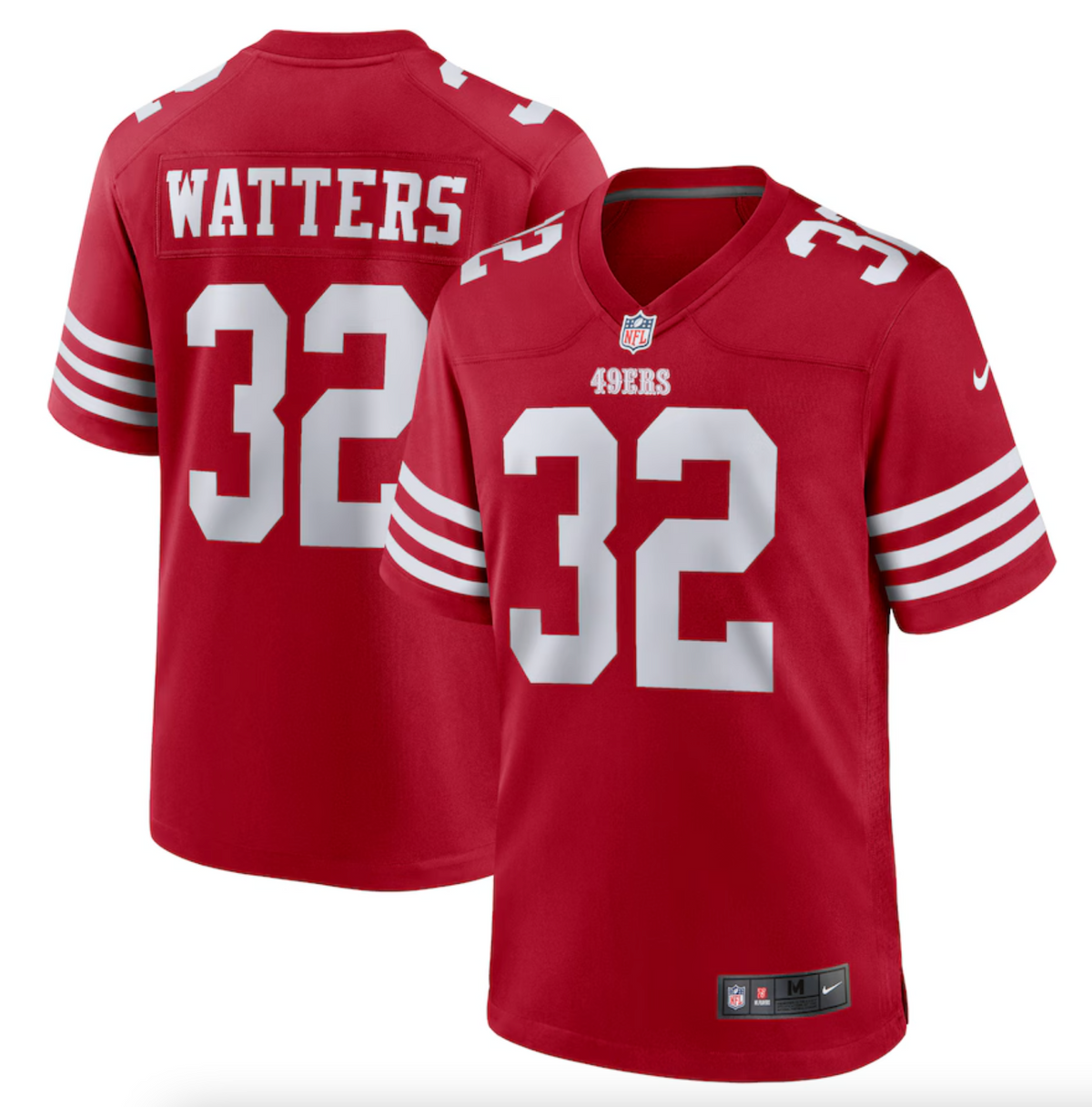 Men's San Francisco 49ers Ricky Watters Nike Scarlet Retired Player Game Jersey