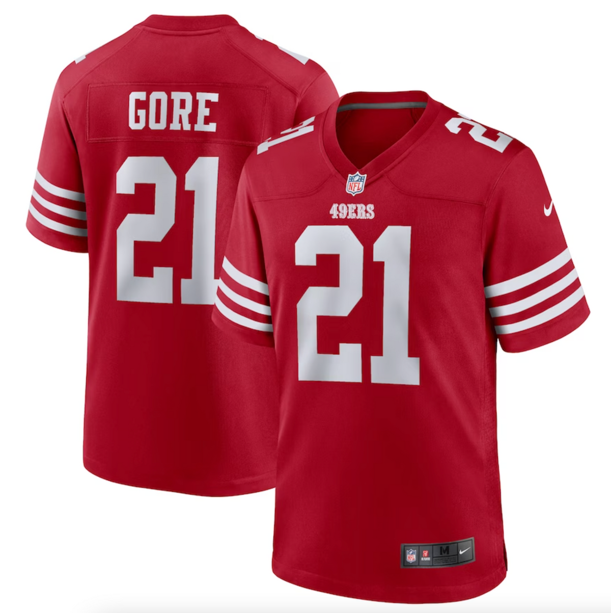 Men's San Francisco 49ers Frank Gore Nike Scarlet Retired Player Game Jersey