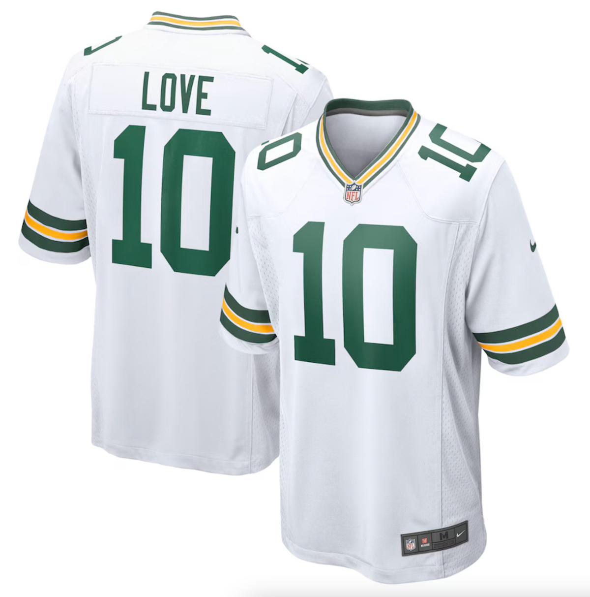 Men's Green Bay Packers Jordan Love Nike White Game Jersey