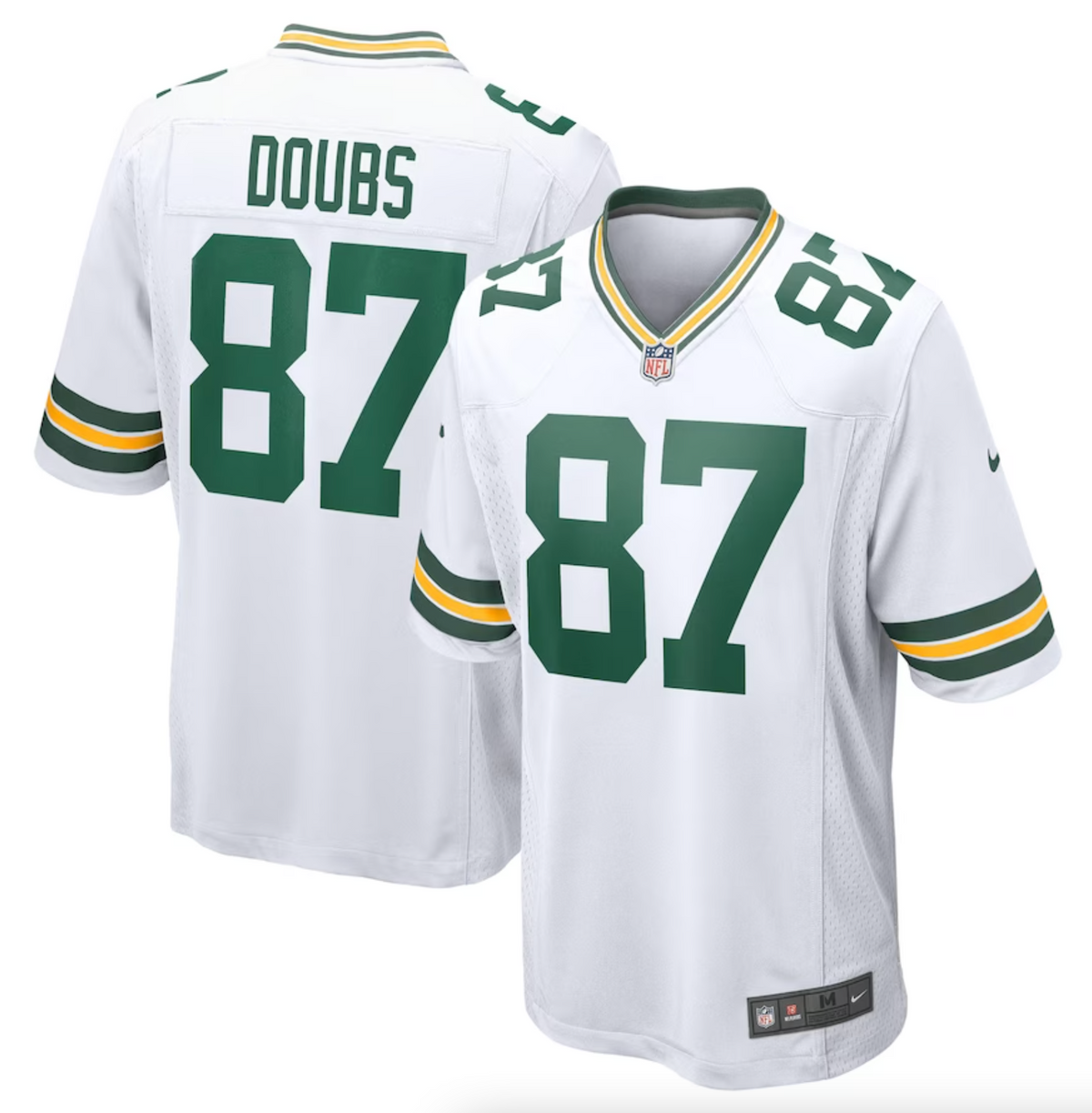 Men's Green Bay Packers Romeo Doubs Nike White Game Player Jersey