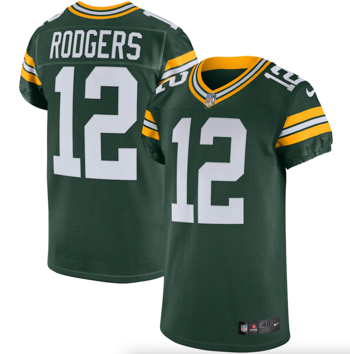 Men's Green Bay Packers Aaron Rodgers Nike Green Vapor Elite Jersey