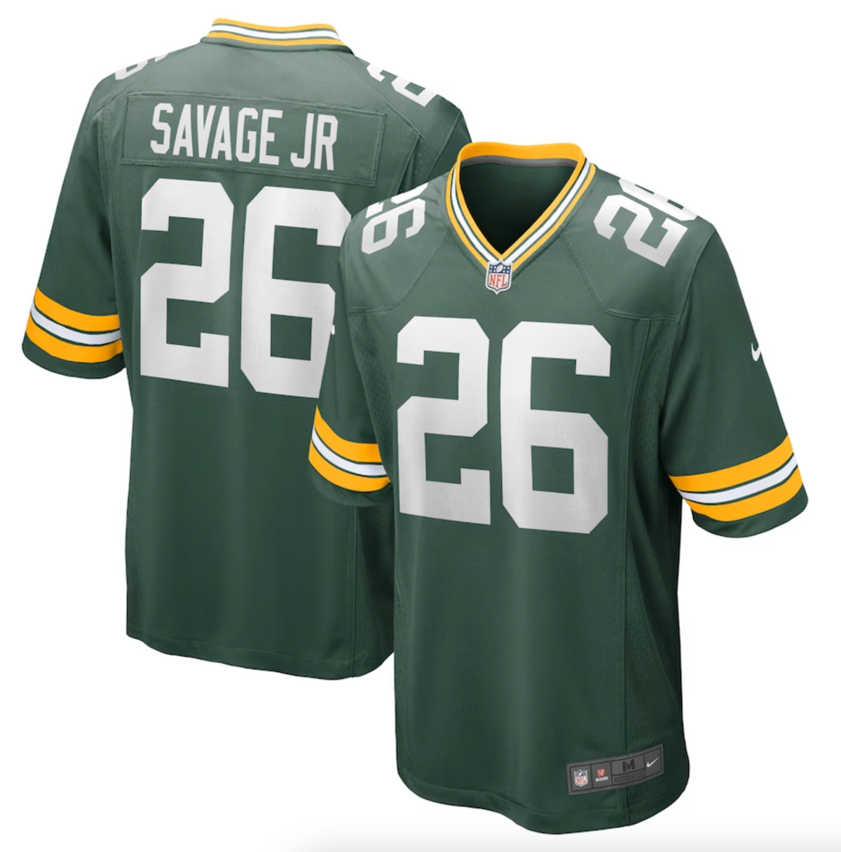 Men's Green Bay Packers Darnell Savage Jr. Nike Green Game Team Jersey