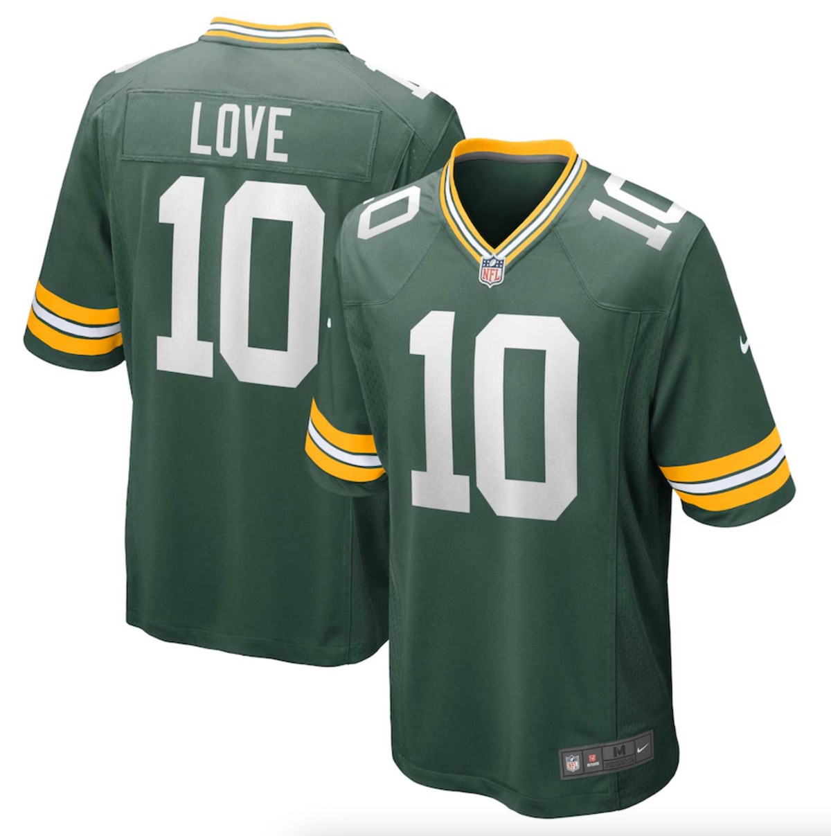 Men's Green Bay Packers Jordan Love Nike Green Game Jersey