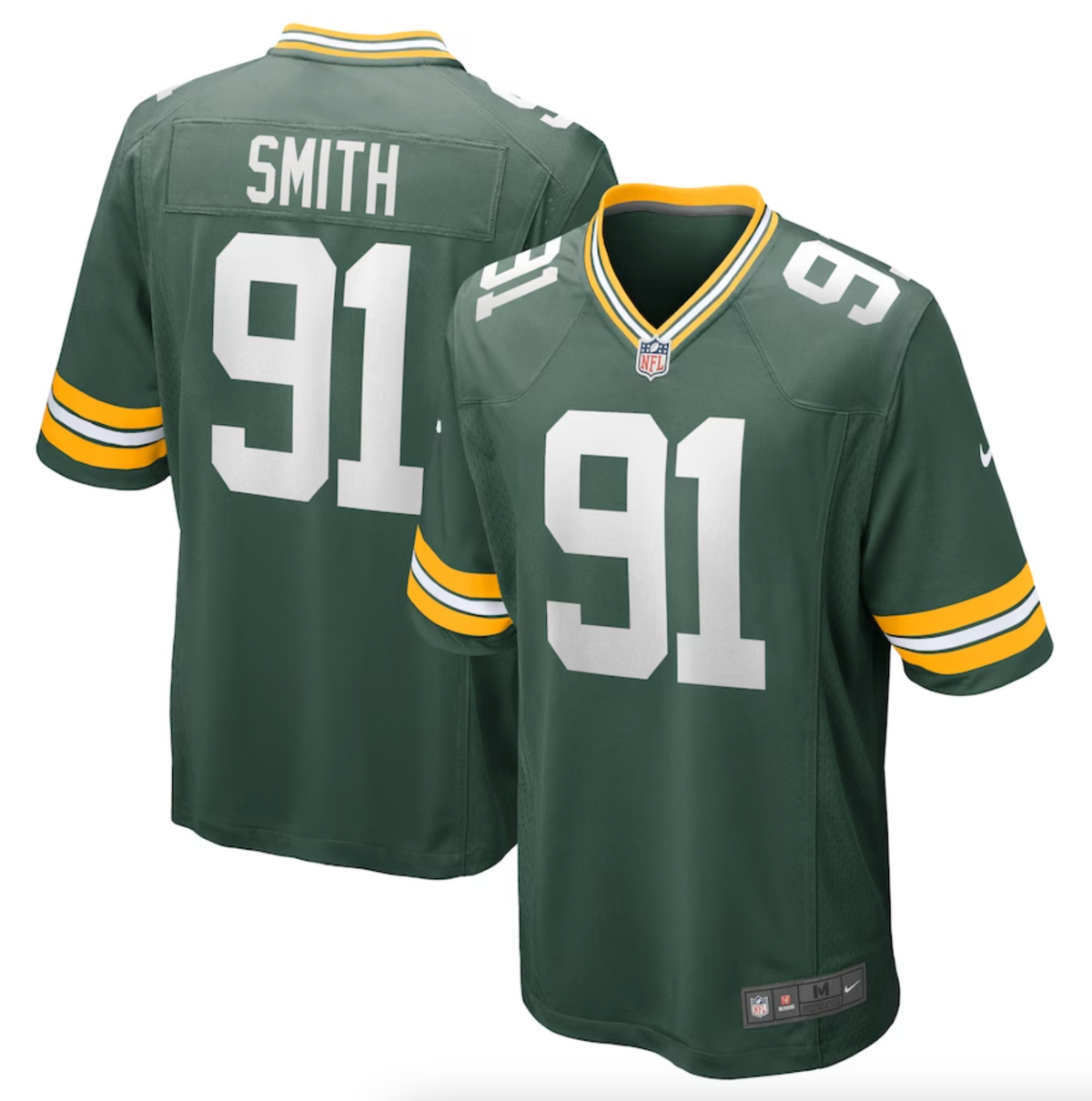 Men's Green Bay Packers Preston Smith Nike Green Game Team Jersey