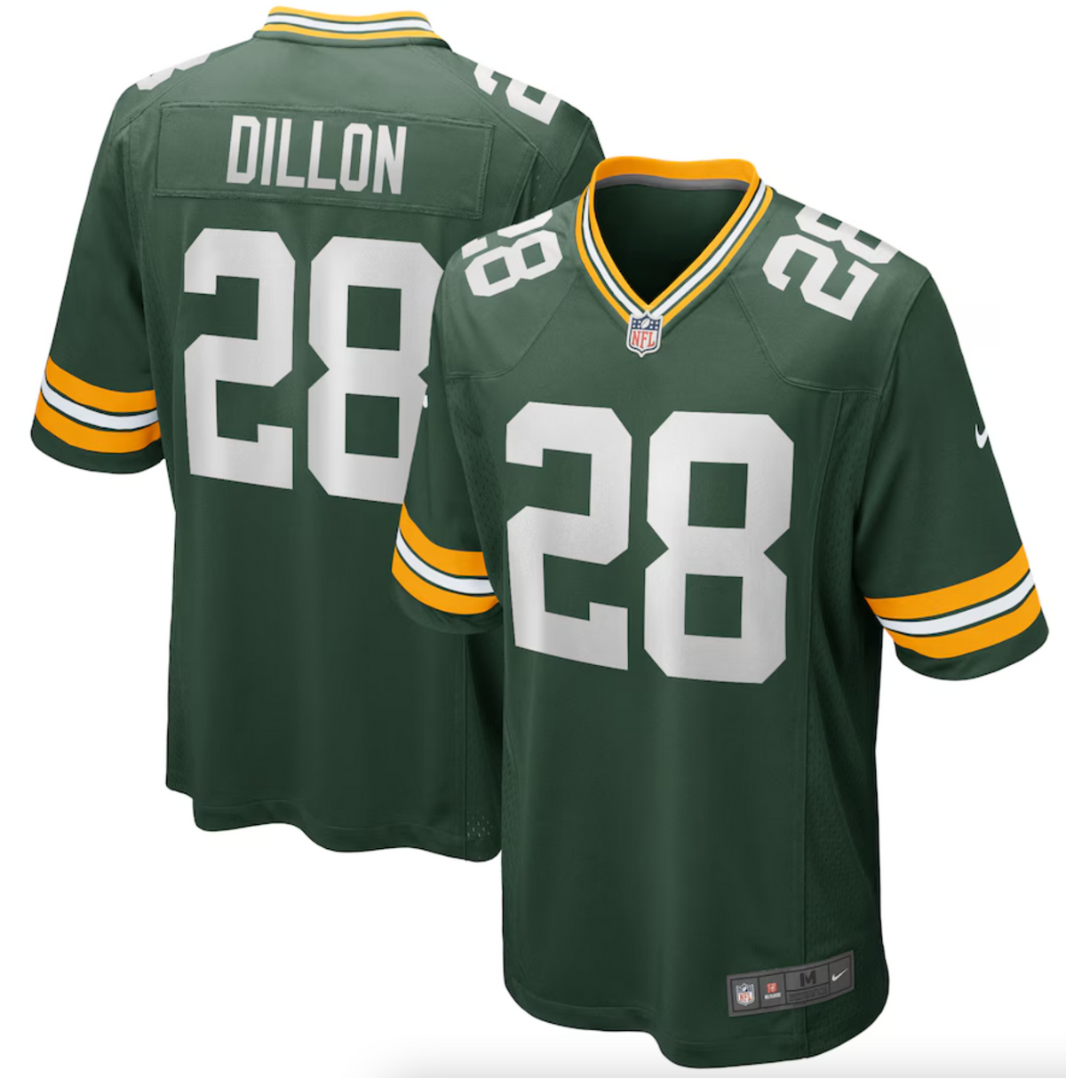 Men's Green Bay Packers AJ Dillon Nike Green Game Player Jersey