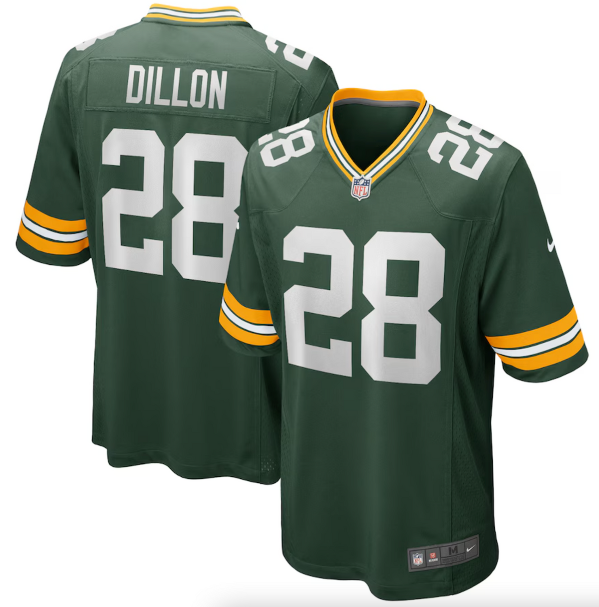 Men's Green Bay Packers AJ Dillon Nike Green Game Player Jersey