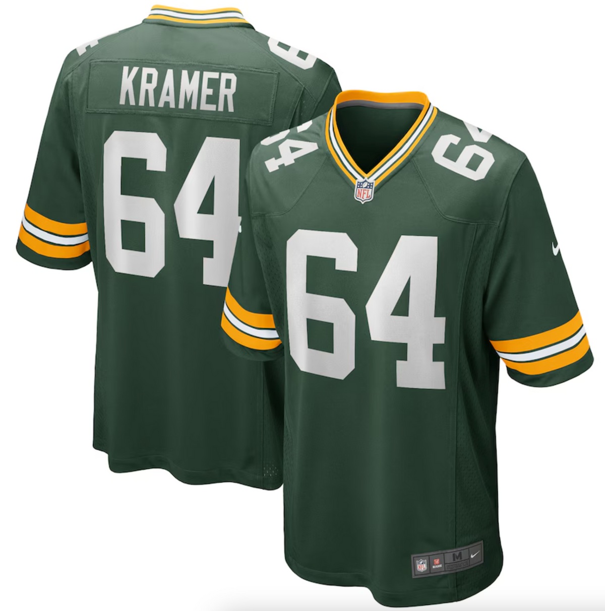 Men's Green Bay Packers Jerry Kramer Nike Green Game Retired Player Jersey