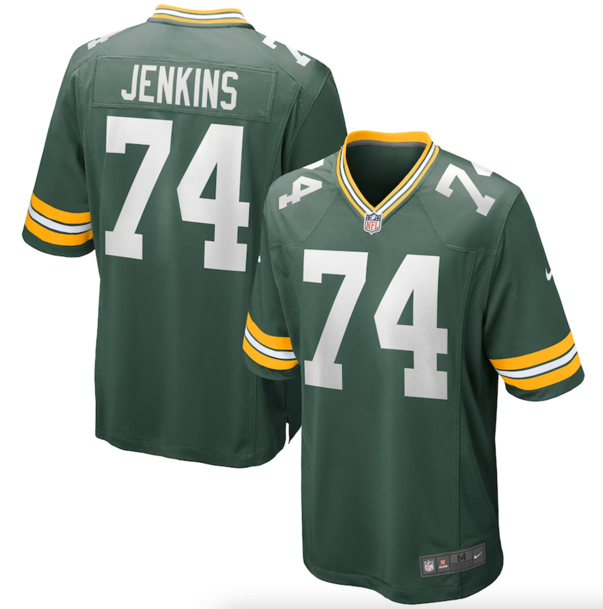 Men's Green Bay Packers Elgton Jenkins Nike Green Game Jersey