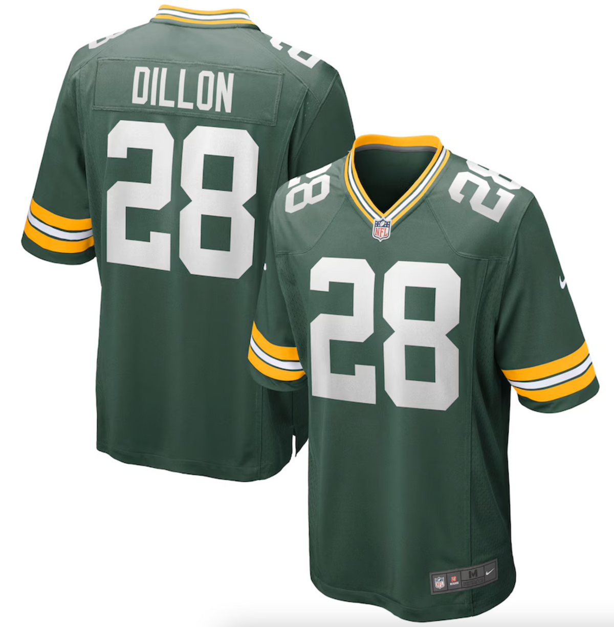 Men's Green Bay Packers AJ Dillon Nike Green Game Jersey