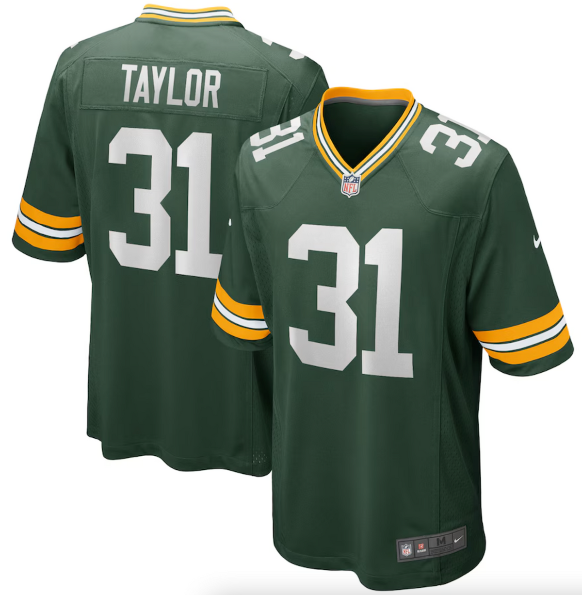 Men's Green Bay Packers Jim Taylor Nike Green Game Retired Player Jersey