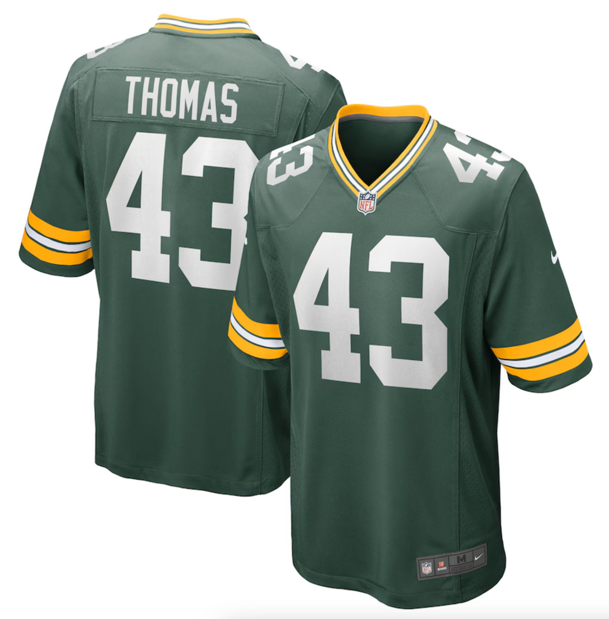 Men's Green Bay Packers Kiondre Thomas Nike Green Game Player Jersey