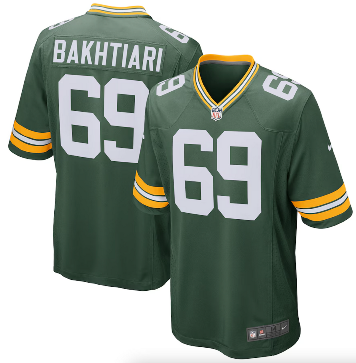 Men's Green Bay Packers David Bakhtiari Nike Green Game Player Jersey