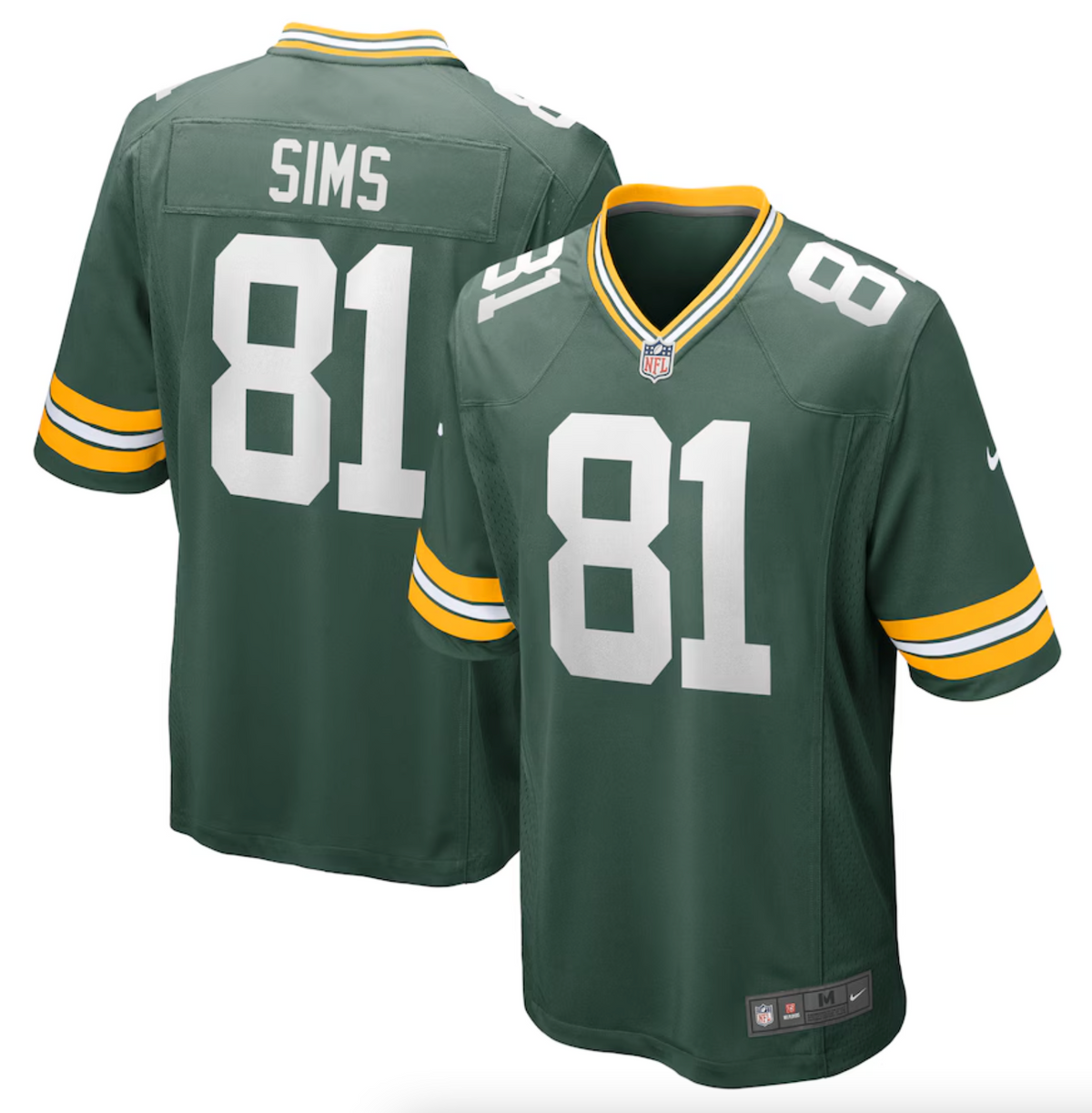 Men's Green Bay Packers Ben Sims Nike Green Team Game Jersey