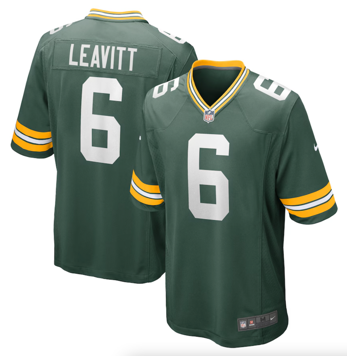 Men's Green Bay Packers Dallin Leavitt Nike Green Game Player Jersey