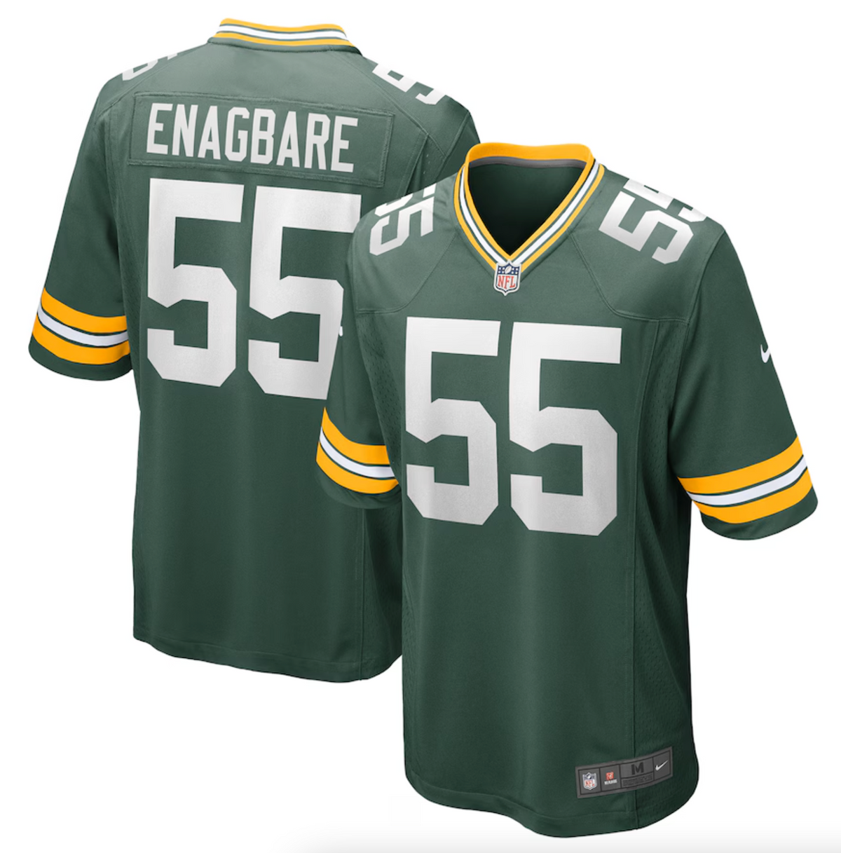 Men's Green Bay Packers Kingsley Enagbare Nike Green Game Player Jersey